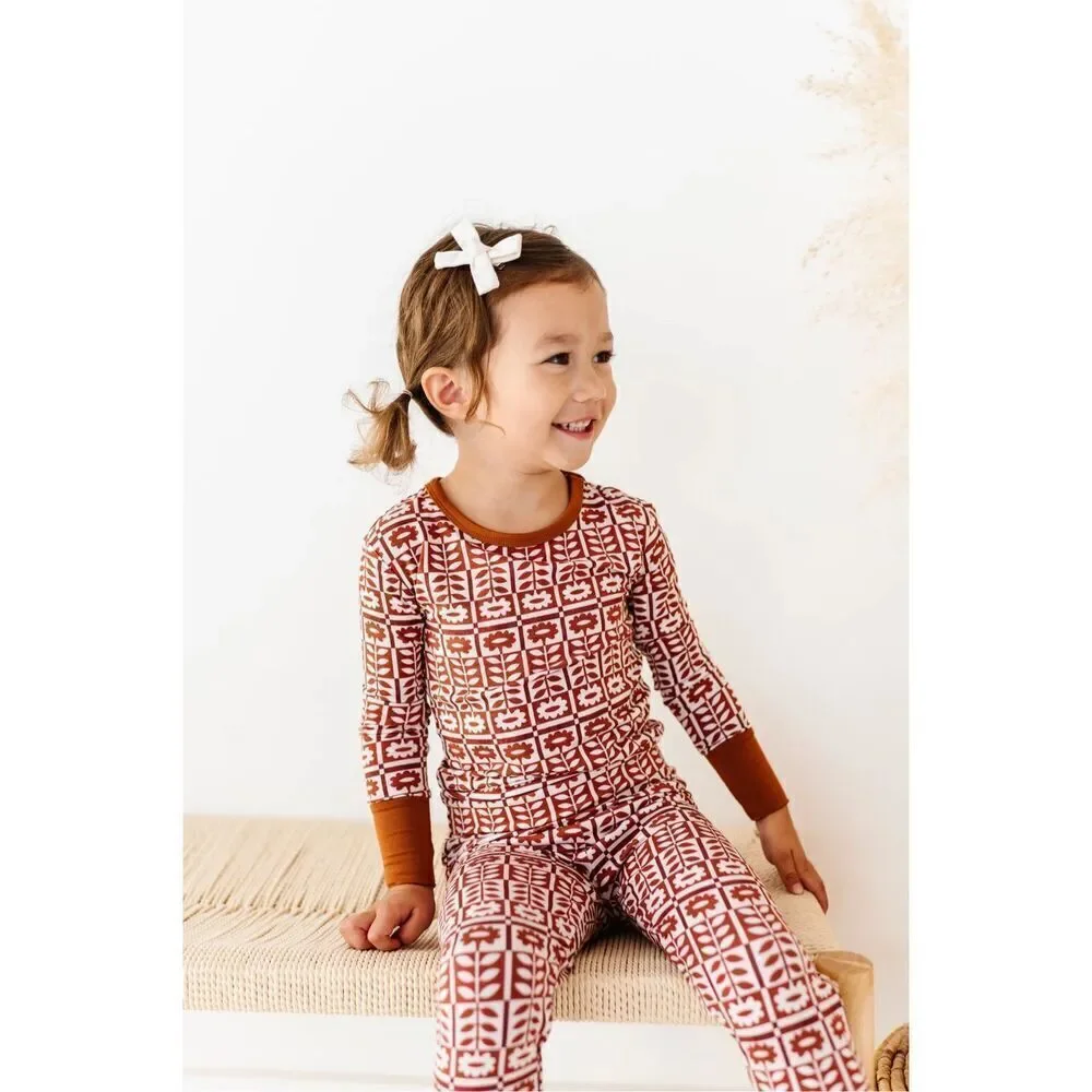 NWT Wild Woven Spiced Blooms Two-Piece Pajama Set - Modal like Bamboo